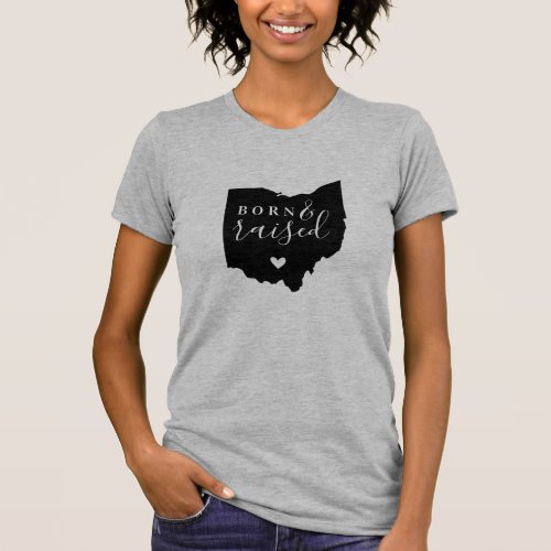 Ohio Born and Raised State Tee