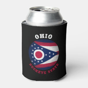 OHIO BUCKEYE STATE FLAG CAN COOLER