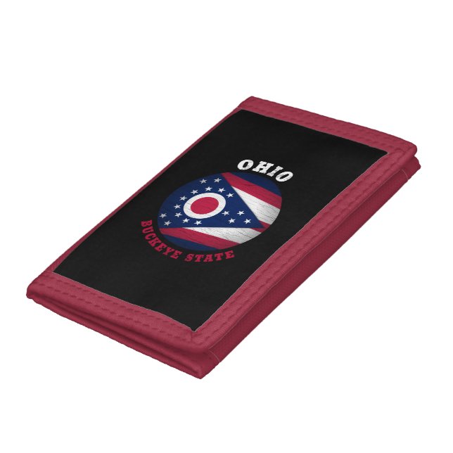 OHIO BUCKEYE STATE FLAG TRIFOLD WALLET (Bottom)