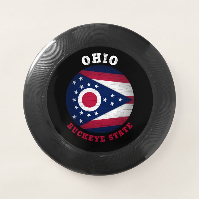 OHIO BUCKEYE STATE FLAG Wham-O FRISBEE (Front)