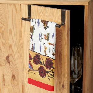Ohio Buckeye State Postcard Kitchen Towel
