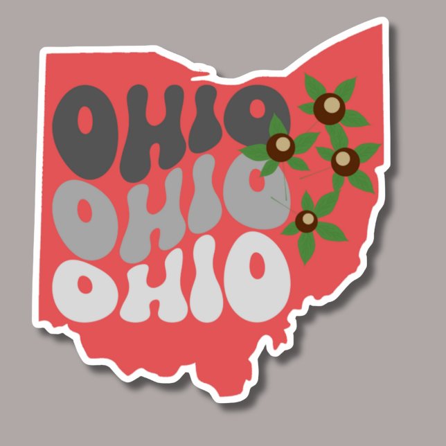 Ohio Buckeye State Waterproof  Sticker (Creator Uploaded)