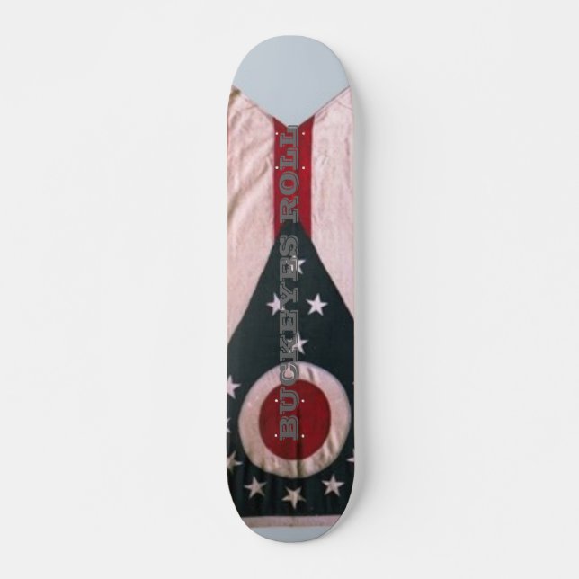 OHIO, BUCKEYES ROLL SKATEBOARD DECK (Front)