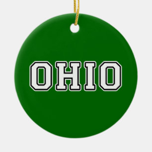 Ohio Ceramic Ornament