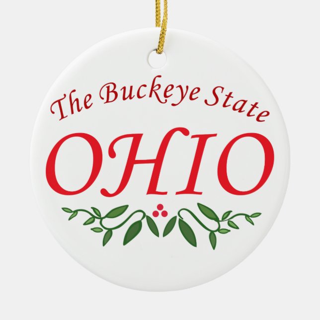 Ohio Ceramic Ornament (Front)