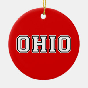 Ohio Ceramic Ornament