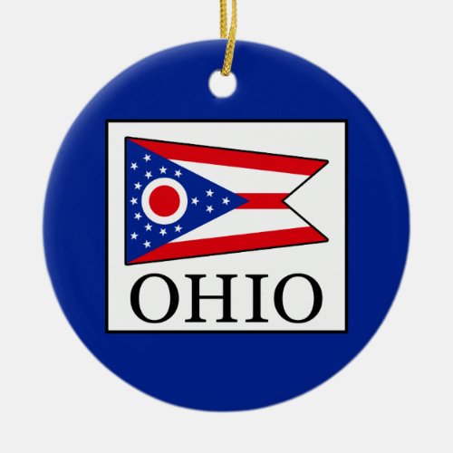 Ohio Ceramic Ornament