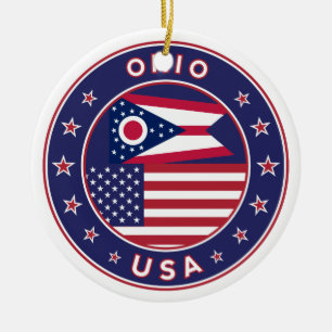Ohio Ceramic Ornament