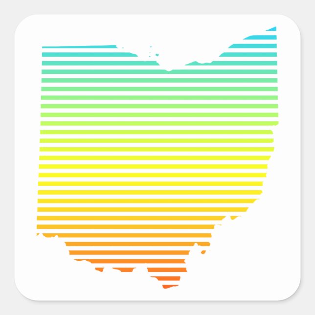 ohio chill fade square sticker (Front)