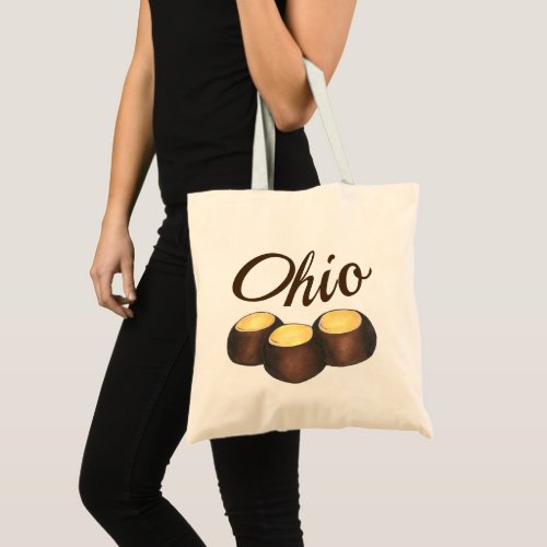 Ohio Chocolate Peanut Butter Buckeye Nut Candy OH Tote Bag