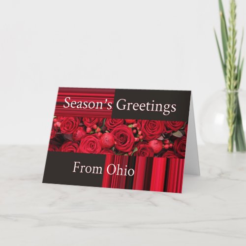 Ohio  Christmas Card state specific Holiday Card