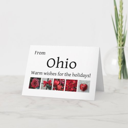 Ohio  Christmas Card state specific Holiday Card