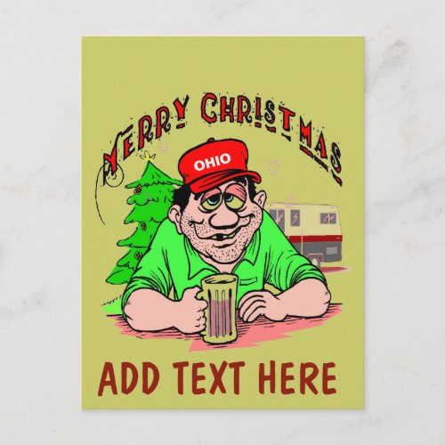 OHIO Christmas Holiday Postcard