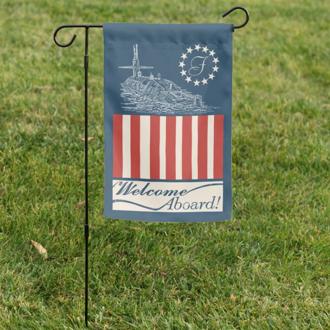OHIO Class SSBN Family Initial Garden Flag (OHIO Class Customizable Garden Flag)