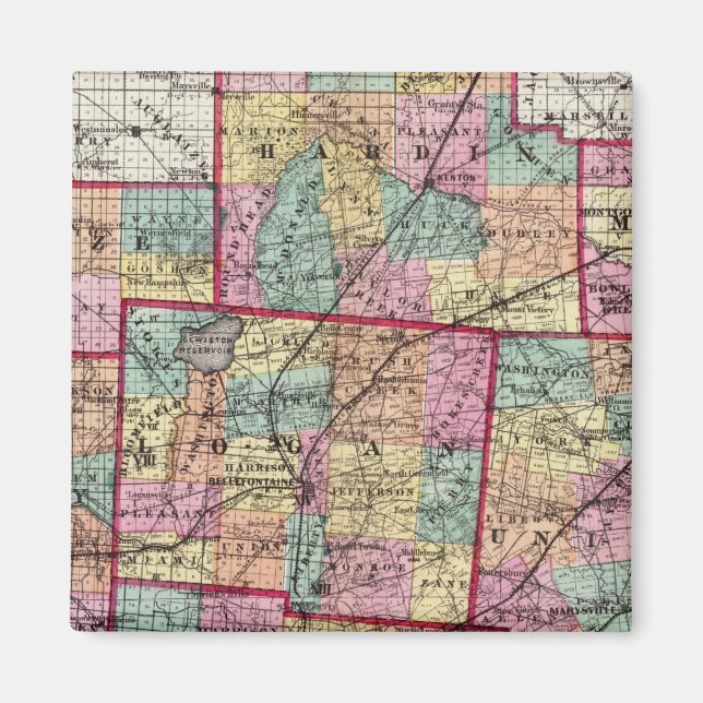 Ohio Counties 2 Magnet (Front)