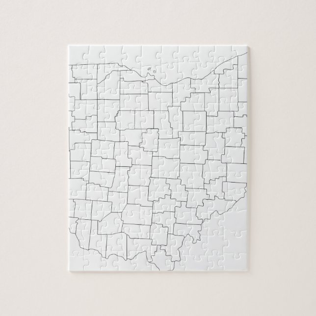 Ohio Counties Jigsaw Puzzle (Vertical)
