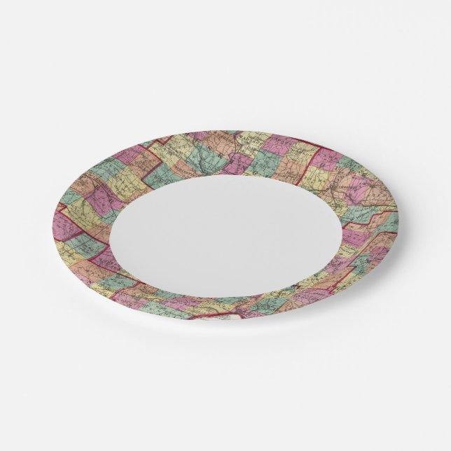 Ohio Counties Paper Plates (Angled)