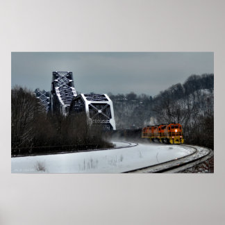 Ohio Crossing in Winter Poster