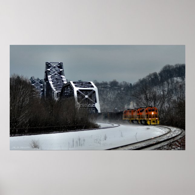 Ohio Crossing in Winter Poster (Front)