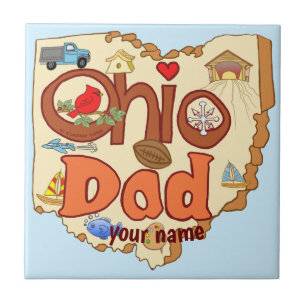 Ohio Dad Ceramic Tile