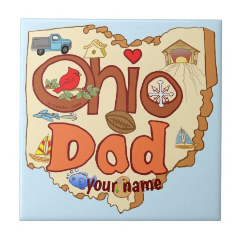 Ohio Dad  Ceramic Tile