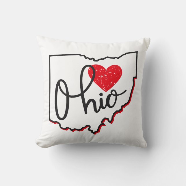 Ohio Day Throw Pillow (Front)