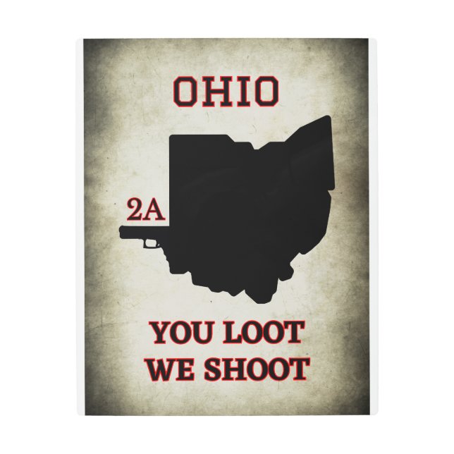 Ohio: Defend Your Second Amendment Metal Sign (Front)