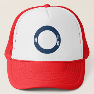 Ohio design red white blue trucker hat