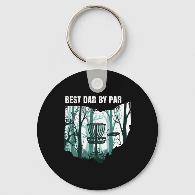 Ohio Disc Golf Dad Cool Ohioan Disk Frisbees Golfi Keychain (Front)