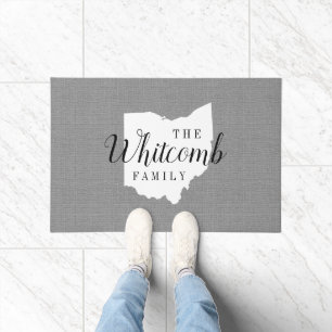Ohio Family Monogram State Doormat