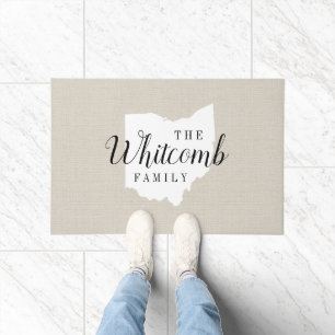 Ohio Family Monogram State Doormat