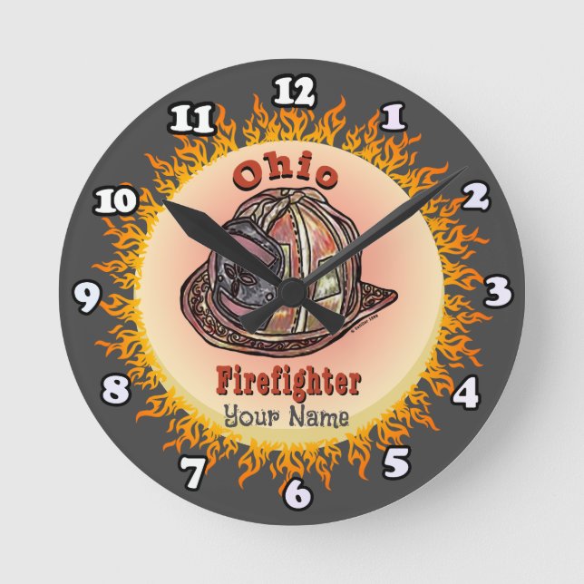 Ohio Firefighter  clock (Front)