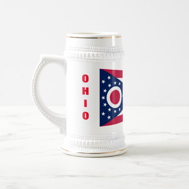 OHIO FLAG BEER STEIN (Left)
