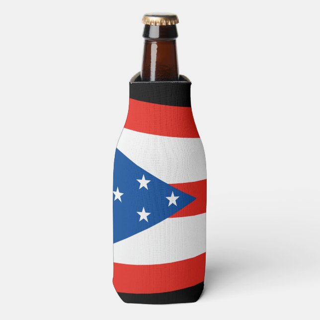 OHIO Flag Bottle Cooler (Bottle Front)
