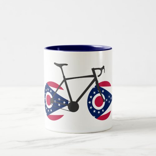 Ohio Flag Cycling Two_Tone Coffee Mug