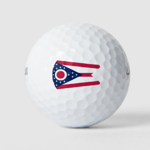 OHIO FLAG GOLF BALLS