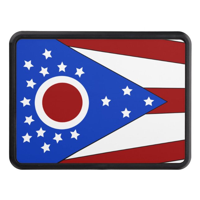 Ohio flag hitch cover (Front)