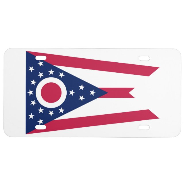 Ohio flag license plate (Front)