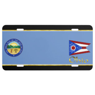 Ohio flag license plate