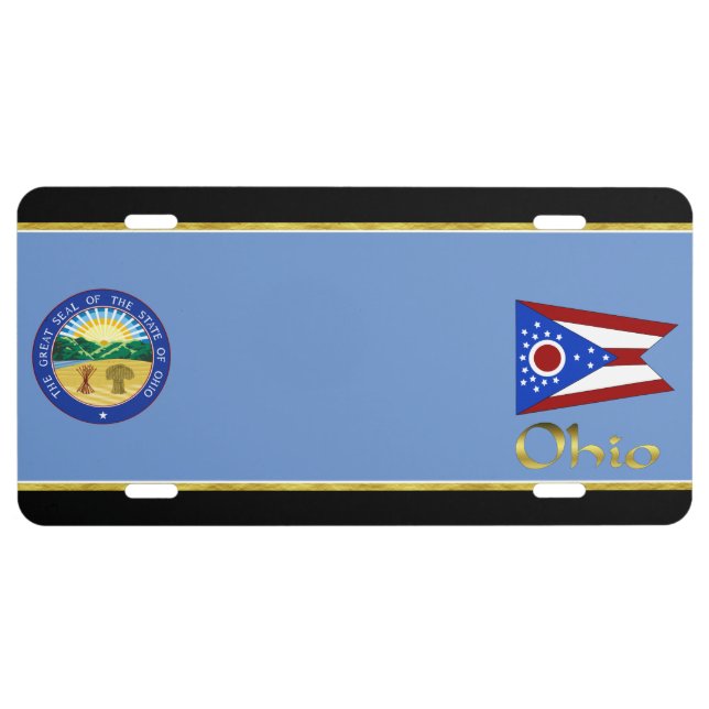 Ohio flag license plate (Front)