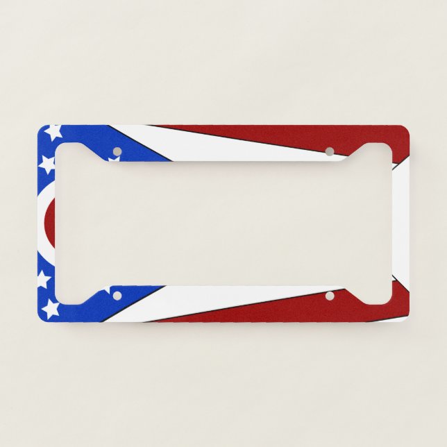 Ohio flag license plate frame (Front)