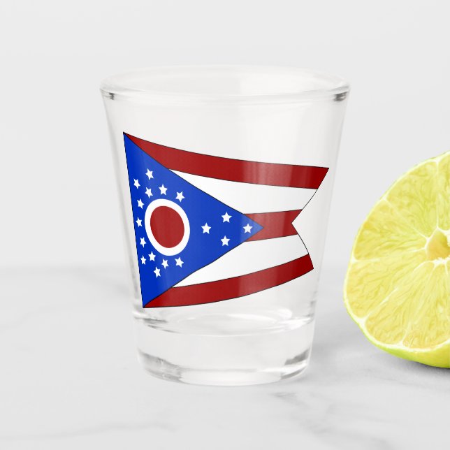 Ohio flag  shot glass (Front)
