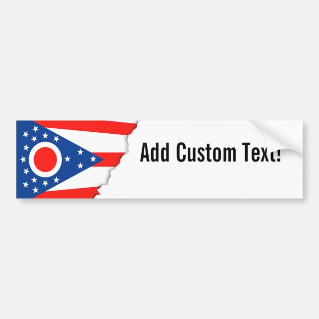 Ohio Flag State Flag Bumper Sticker (Front)