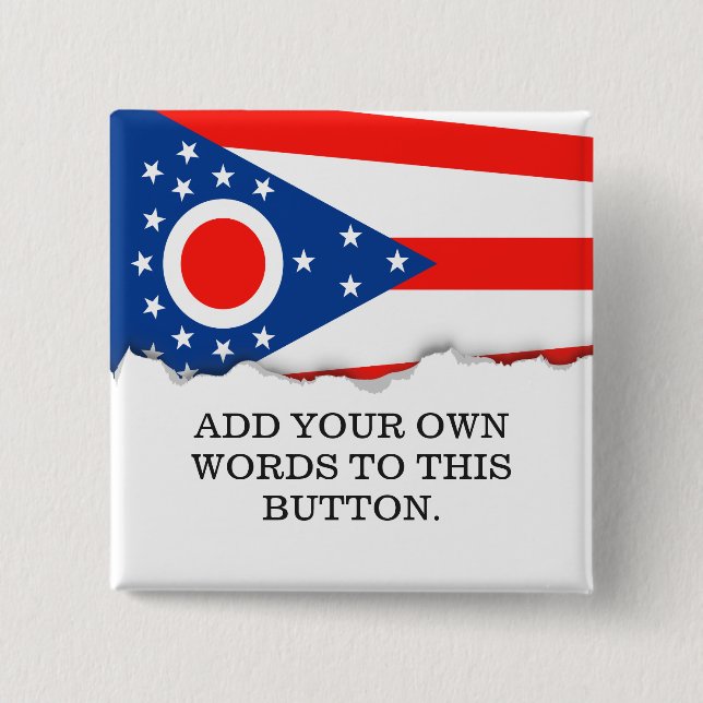 Ohio Flag State Flag Button (Front)