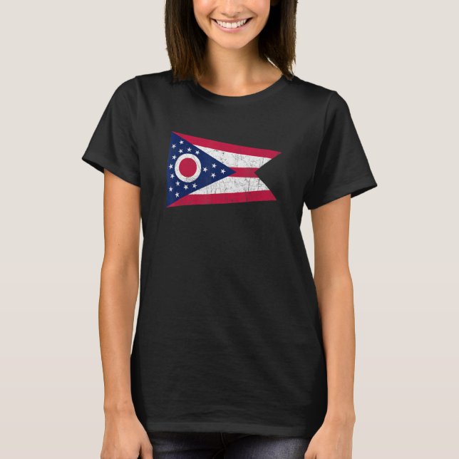 Ohio Flag State Vintage Style 1 T-Shirt (Front)