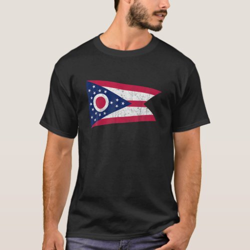 Ohio Flag State Vintage Style T_Shirt