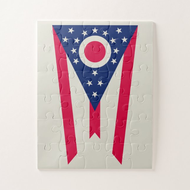 Ohio Flag: The Buckeye State Banner Jigsaw Puzzle (Vertical)