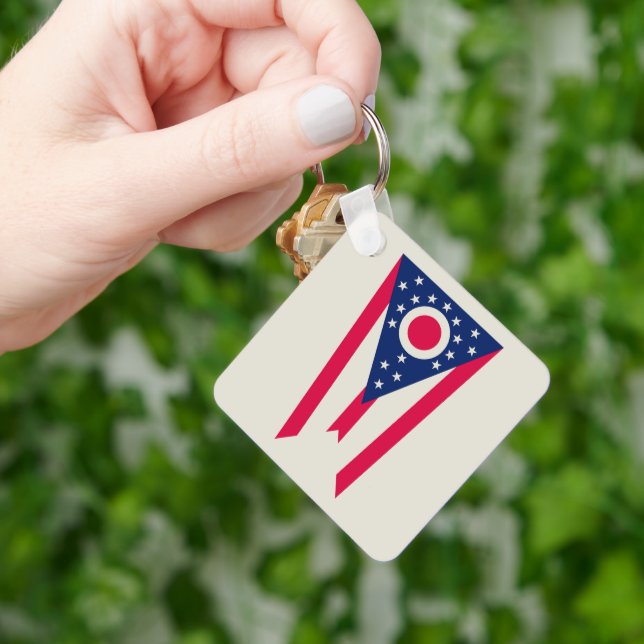 Ohio Flag: The Buckeye State Banner Keychain (Hand)
