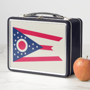 Ohio Flag: The Buckeye State Banner Metal Lunch Box
