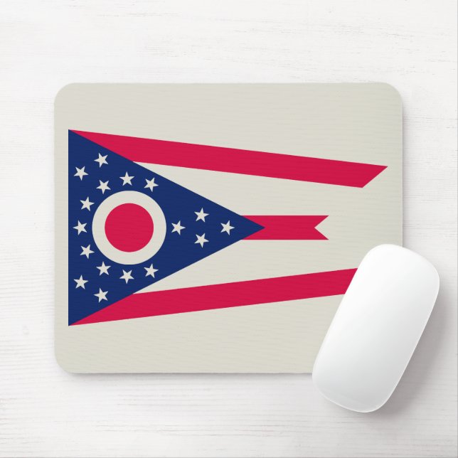 Ohio Flag: The Buckeye State Banner Mouse Pad (With Mouse)